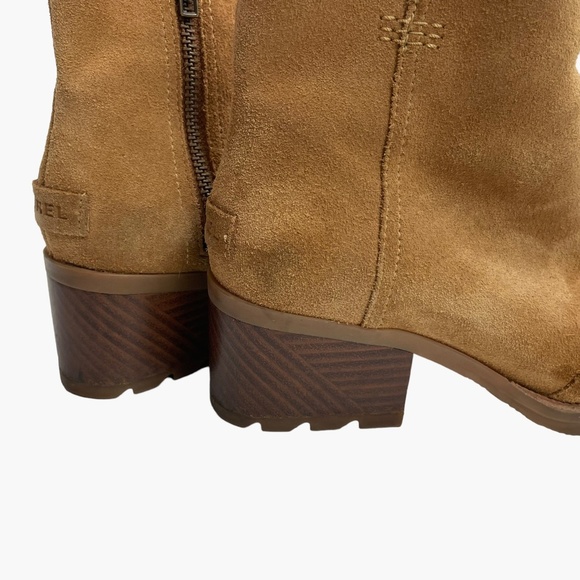 Sorel Cate Camel Tan Waterproof Suede Booties - Picture 4 of 9